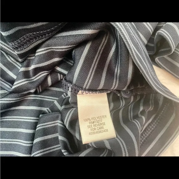 Croft & Barrow Polo Shirt Mens L Blue Striped Performance Short Sleeve M​​ - Picture 8 of 8